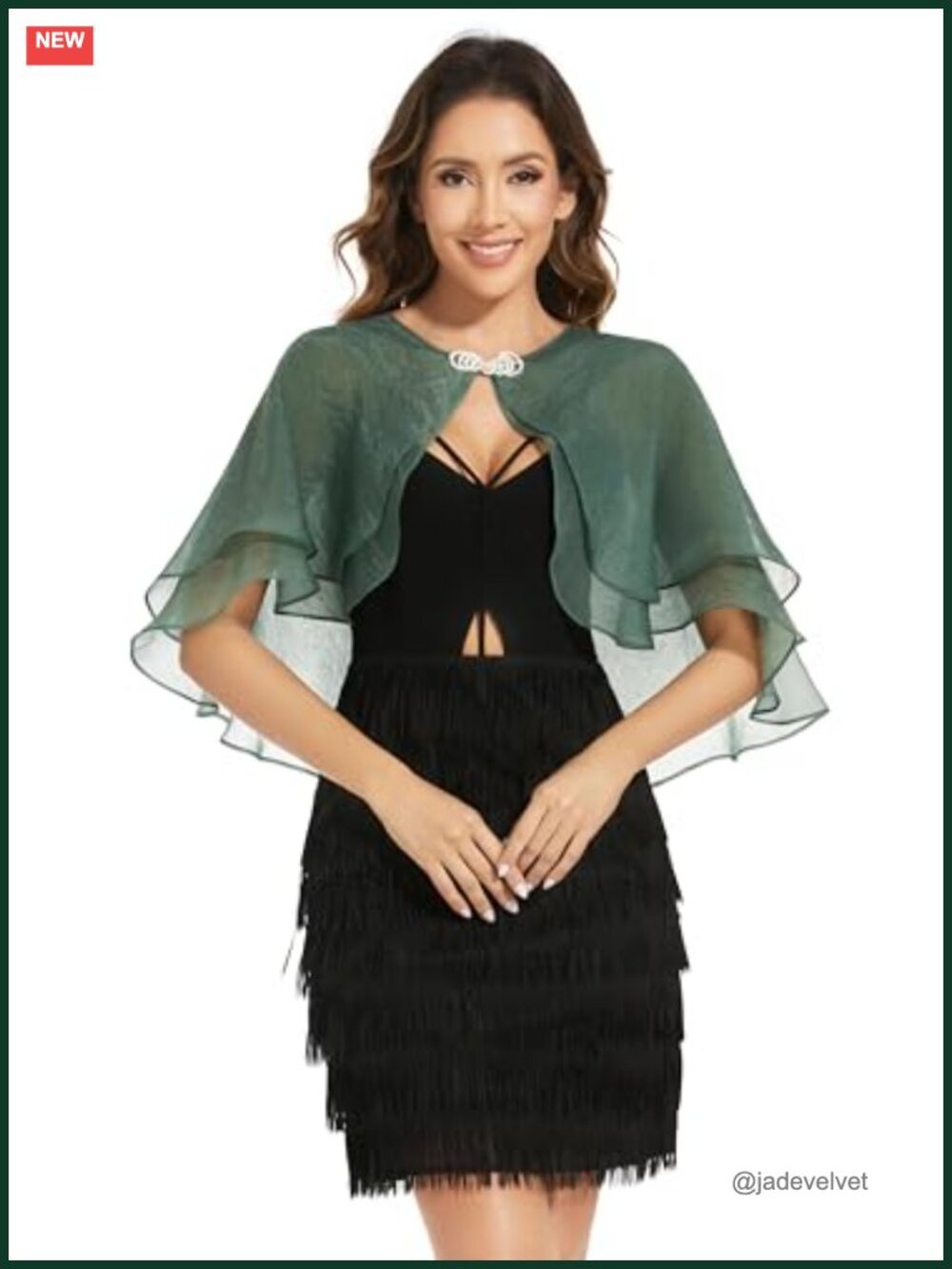 Tencel Sheer Evening Shawl Wrap Wedding Cape for Women